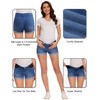 fitglam Women's Maternity Jean Shorts Under Belly Maternity Lounge Denim