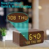 Andoolex Andoolex Wooden Digital Alarm Clock with Wireless Charging, 0-100%