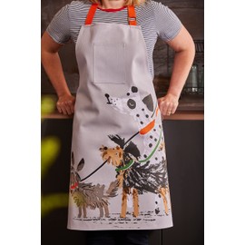 Ulster Weavers Dog Days Apron - Dog Apron - 100% Cotton - Kitchen Accessories - Cooking Gifts for Bakers & Chefs, Grey, 62 cm x 83 cm, gray