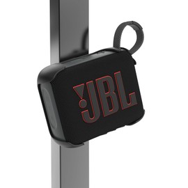 HOLACA Custodia con cinturino per altoparlante Bluetooth JBL GO 4, custodia protettiva magnetica con guscio rigido in ABS, cinturino integrato e forte magnete per palestra, bici, supporto auto