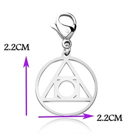 Sello hermético de la luz, símbolo de alquimia, joyería de alquimia, elixir de la vida, símbolo de clip, colgante con cierre