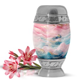 Yatskia Pink Small Urns for Human Ashes Keepsake, Cremation Keepsakes for Ashes, (Pack of 1, 3 Inch)