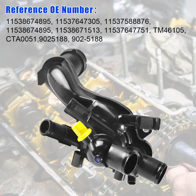 11538674895 Engine Coolant Thermostat Housing Assembly for 2011-2016 N16 Mini