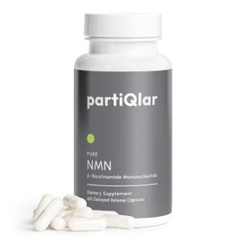 partiQlar NMN Supplement 500mg - High Purity Nicotinamide Mononucleotide - NAD+ Booster for Anti-Aging, Cellular Energy & Longevity - 60 Veggie Capsules