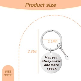 Spoon Theory Gift Keychain Fibromyalgia Gifts for Women Men Friends Chronic Illness Gifts for Sister Brother May You Always Have One More Spoon Keychain Accessories for Women Men Recovery Gift Ideas