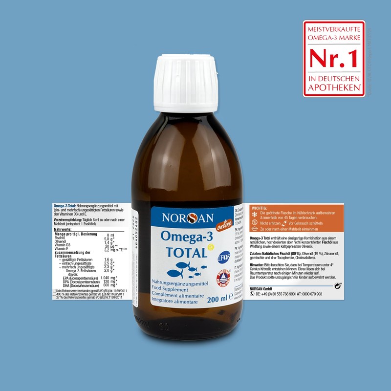 NORSAN Premium Omega 3 Fish Oil Total Lemon High Dose