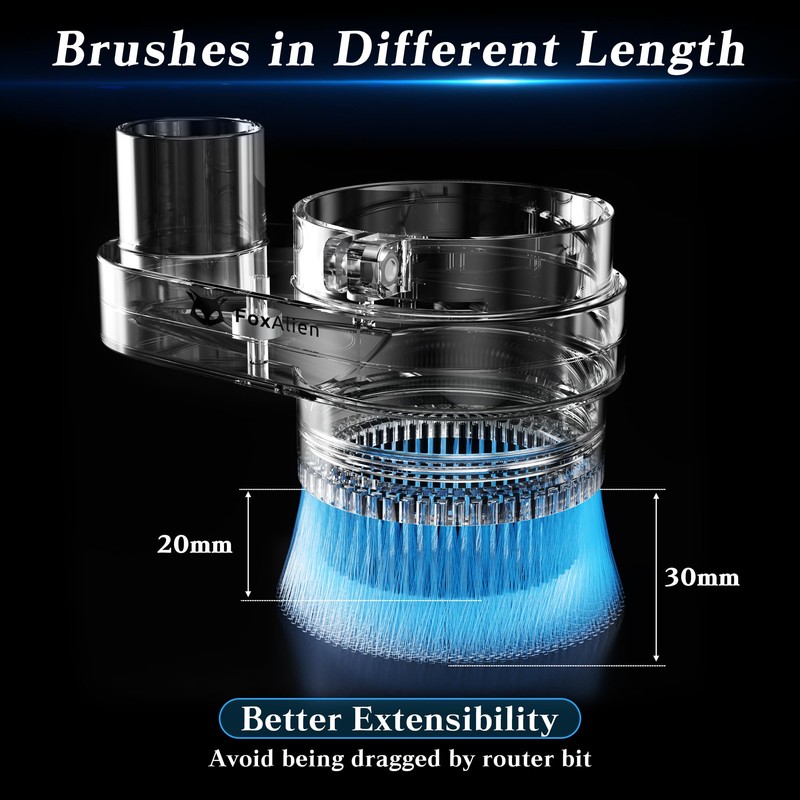 FoxAlien 69mm Diameter Dust Shoe for CNC Router, Compatible with