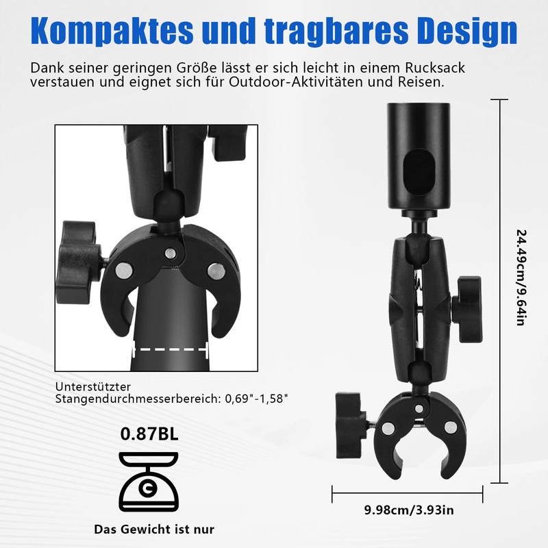 WingFly Starlink Mini Bracket - Adjustable Clamp Mount for RV