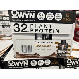 OWYN Pro Elite Vegan High Protein Keto Shake, 32g Protein, 9 Amino Acids, Omega-3, Prebiotics, Superfoods Greens for Workout and Recovery, 0g Net Carbs, Zero Sugar (Chocolate, 11.15 Fl Oz (Pack of 15))