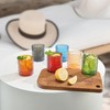 Khen Plastic Hobnail Drinking Glasses Set of 6 Neutral Tones