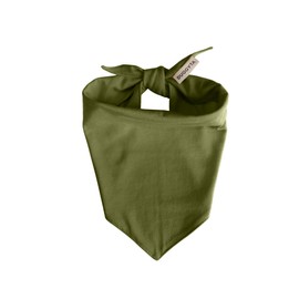 Duggyta Solid Olive Dog Bandanas, Soft Cotton Adjustable Triangle for Medium Dogs Boy & Girl, Customizable with Iron-On Patch, Available for All Seasons Style Pet Accessories