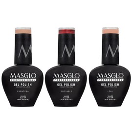 MASGLO Gel Polish Kit - Bold Spirit, 3 Expressive Vivid Shades, Vegan UV/LED Semi-Permanent Manicure, 30-Day Wear, Confident Salon Finish, Bold Personality Formulamula