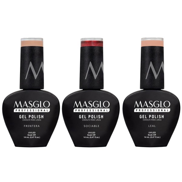 MASGLO Gel Polish Kit - Bold Spirit, 3 Expressive Vivid
