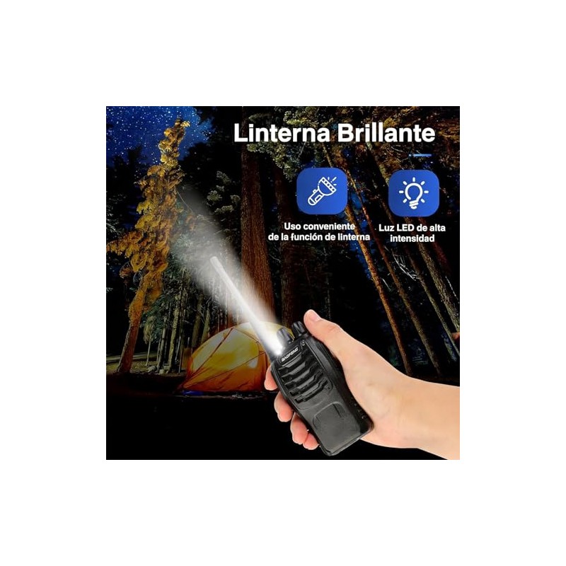Radios de Comunicación Inalámbricos,Walkie-Talkies Inalámbricos 16 Canales,Walkie-Talkies con Micrófono,Intercomunicador Profesional