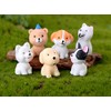Halloluck 12 Pcs Cute Miniature Dog Figure Animal Dog Characters