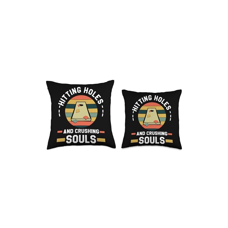Hitting Holes And Crushing Souls Sand Bag Toss Cornhole Throw