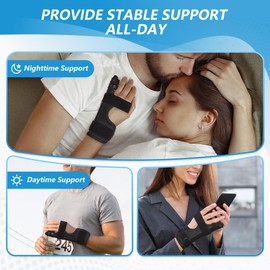joingood Finger Splint Small Finger, Wrist Splint Small Finger, Boxer Fracture Splint, Adjustable Splint Pinky for Broken Fingers, Tendonitis, Fits Left and Right Hand (S)