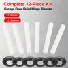 12Pcs Garage Door Quiet Hinge Sleeves Compatible with Clean Stem