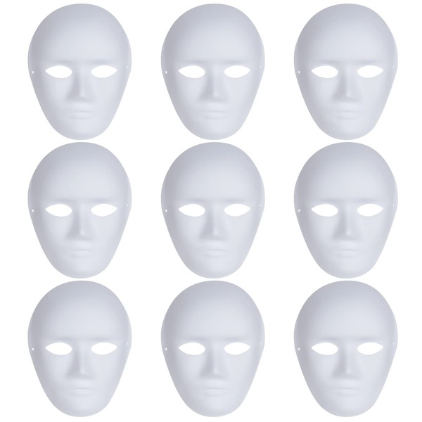 Yookat Yookat 9 Pieces DIY Full Face Masks Plain White