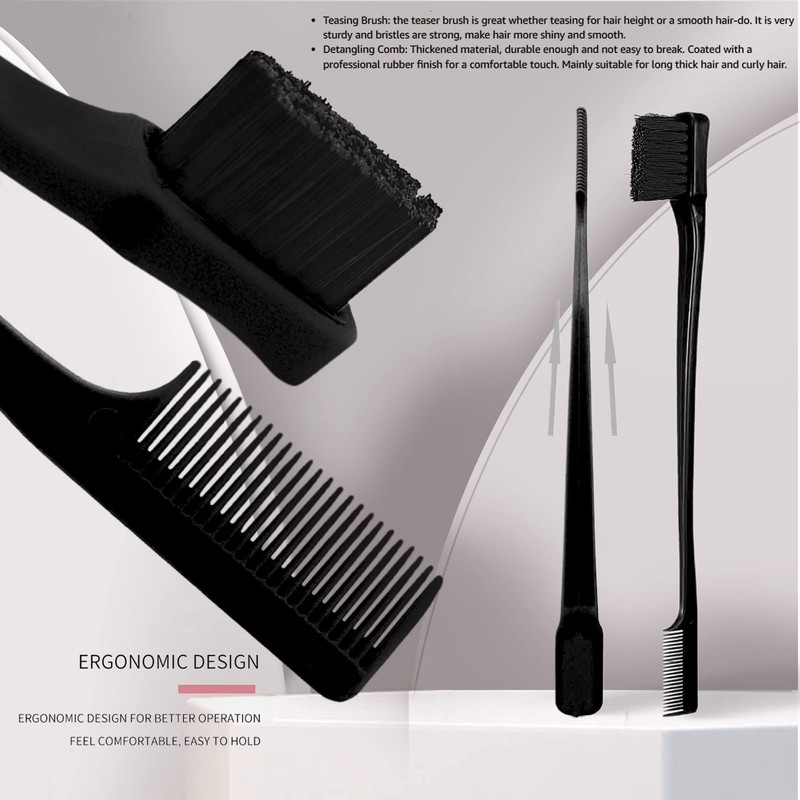 Soft 'N Style Double Sided Edge Control Hair Brush Comb