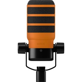 Rode PodMic Cardioid Dynamic Broadcast Microphone with WS14 Orange Pop Filter