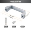 sourcing map 4 Pack Rectangular Pull Handle, 90mm/3.5" Hole Center
