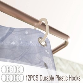 SLEEPBED Merry Christmas Shower Curtains for Bathroom, Waterproof Winter Robin Red Cardinal Bird Shower Curtain Set with 12 Hooks, 72x72