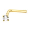 Jewelry Avalanche Diamond L-Shape Nose Stud 14K Gold 20G L-Bend