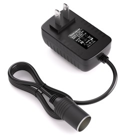 Suacopzar Adaptador de corriente para encendedor de cigarrillos de coche de 12 V 2 A, CA 100 V-240 V a CC 12 V, 2 A, 24 W, transformador de fuente de alimentación, adaptador de enchufe de pared, no apto para limpiador de vacío de coche
