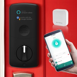 Smart Deadbolt Lock, Keyless Entry Smart Door Lock, for Front Door Lock Retrofit Smart Mortise Locks, Works with Alexa/Google, APP Remote Control, Without Cylinder Replacement, Easy Installation