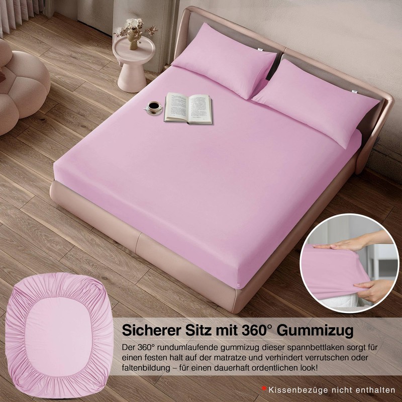LYMA Bedding Fitted Sheet Set, Oeko-Tex Certified, Double Brushed Nanoplush