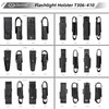 6-Pack Flashlight Holster T306~T410,Tactical Flashlight Holster, Flashlight Pouch Holster, Nylon Flashlight Torch Pouch（Holster 6Set）