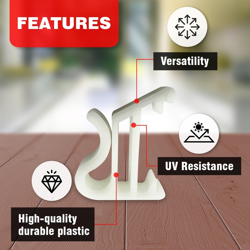 Amazing Drapery Hardware 1" Hidden Valance Clips with 9/16" Projection