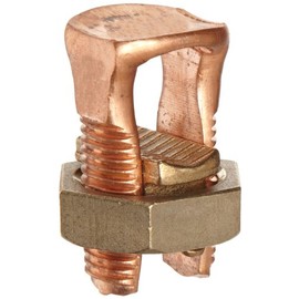 Morris Products 90328 Split Bolt Connector, Used With Copper Conductors, 4/0-250 AWG, 250 - 250 Max Run To Max Tap, 4/0 - 8 Min Run To Min Tap, 250 - 8 Max Run To Min Tap, 1 - 1 Min Equal Tap and Run, 500inlb Toque