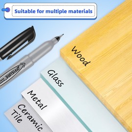 Permanent Markers, Ultra Fine Point, Black, 40 Count, 0.4mm, Fine tip permanent marker set, quick dry, waterproof, fading resists, durable, marks on paper, glass, ceramic, plastic, wood, rock, metal