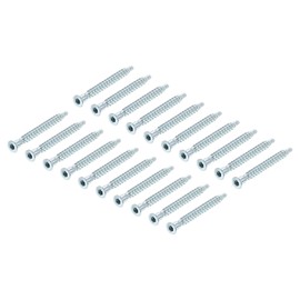 sourcing map Furniture Confirmat Screw, 100pcs 5x50mm Hex Socket Wood Screws Zinc Plated Countersunk Self-Tapping Furniture Connecting Screw