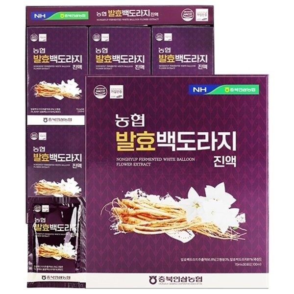 Chungbuk Ginseng Nonghyup Nonghyup Fermented White Bellflower Extract (70ml x 30 packets)