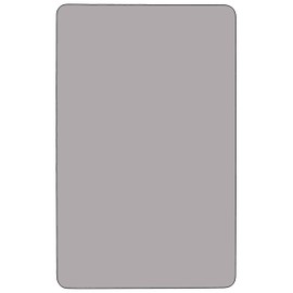 Flash Furniture 24''W x 48''L Rectangular Grey Thermal Laminate Activity Table - Height Adjustable Short Legs