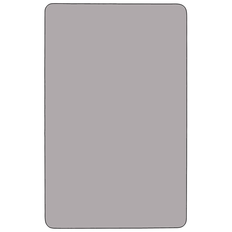 Flash Furniture 24''W x 48''L Rectangular Grey Thermal Laminate Activity