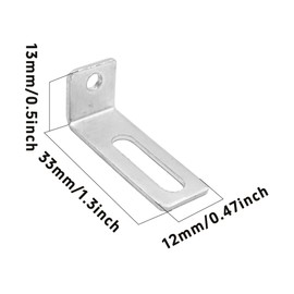 PDETVEO 20PCS Whiteboard Mounting Hardware Kits, L-Shaped Hanging Brackets with Screws & Expansion Tubes, Wall Installation Support Kit for Office Classroom Home