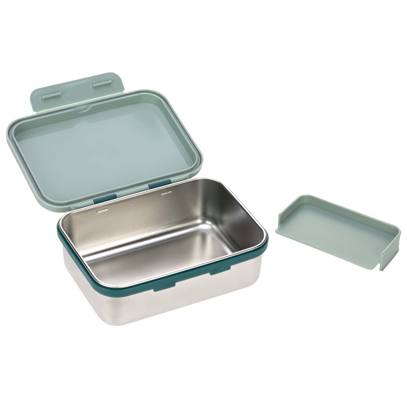LÄSSIG Children’s Lunch Box, Stainless Steel Breakfast Box, Sustainable, for