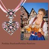 NVTRSD Set of 3 Women's Oktoberfest Costume Jewellery Dirndl Necklace,