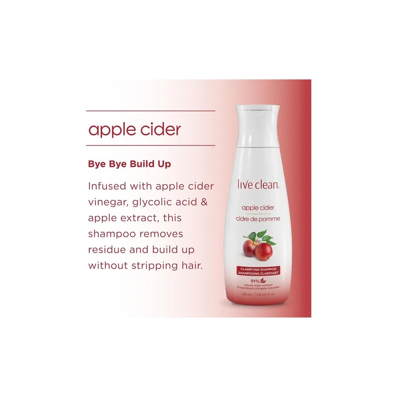 Live Clean Champú, Sidra De Manzana Aclaradora, 12 Onzas