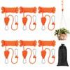NUTKIT 6PCS Tent Guy Ropes, 4mm Ratchet Guy Ropes with