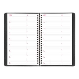 Brownline® 2026 Essential Weekly Planner, Appointment Book, 12 Months, January to December, Twin-Wire Binding, 8" x 5", Black (CB75.BLK-26)