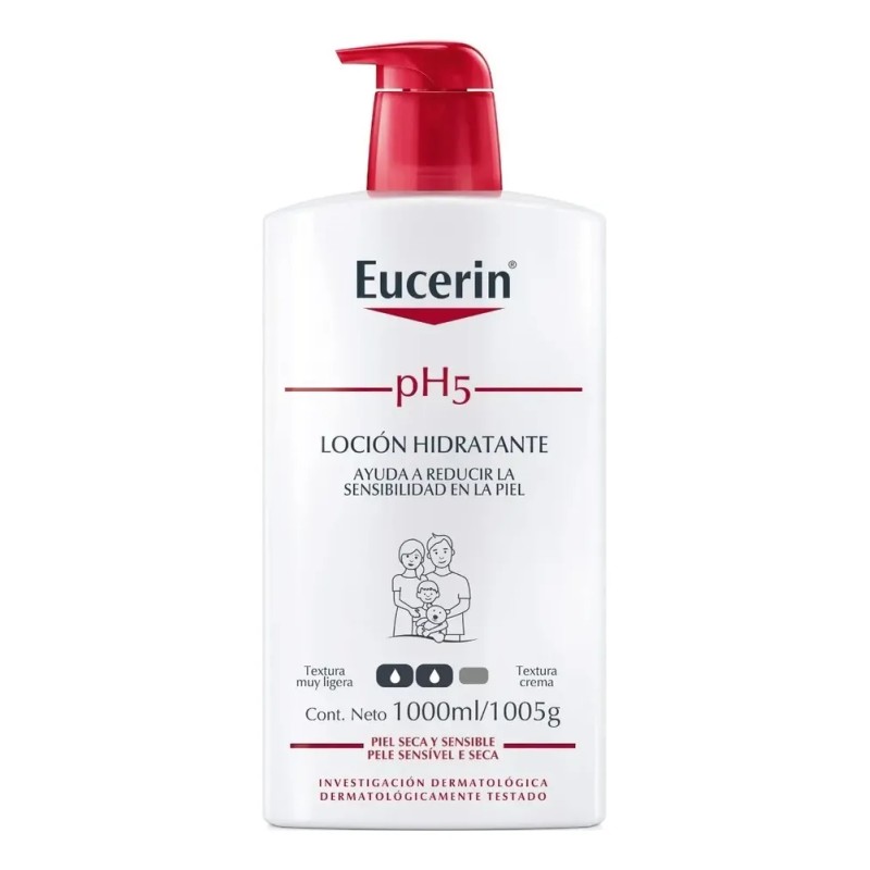 Crema Para Cuerpo Eucerin Ph5 Loción Hidratante Botella 1 Lt