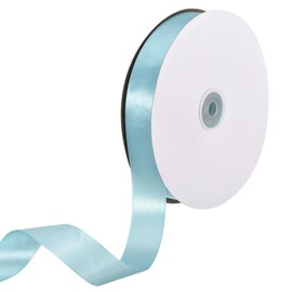 sourcing map Satin Ribbon, 1 Inch x 100 Yards Sky Blue Single Face Polyester Satin Ribbon for Gift Wrapping, Crafts, Wedding Party Decorations, Bow Making