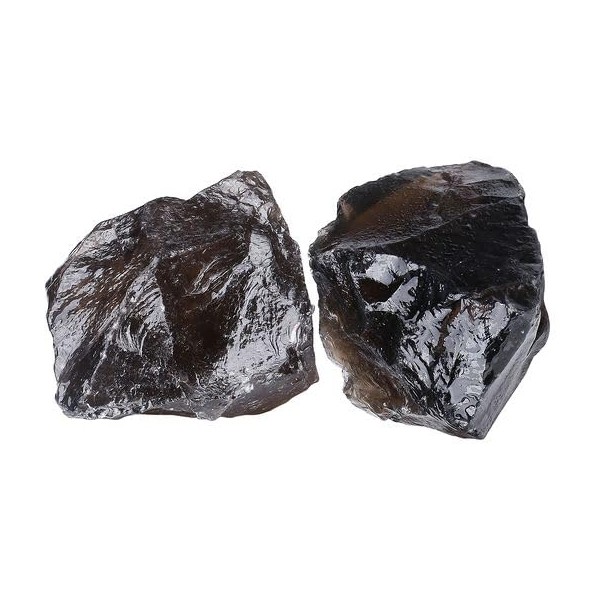 QINJIEJIE QINJIEJIE Rauchquarz Gro?e Stein 2 Stck 100% Natursteine Kristalle