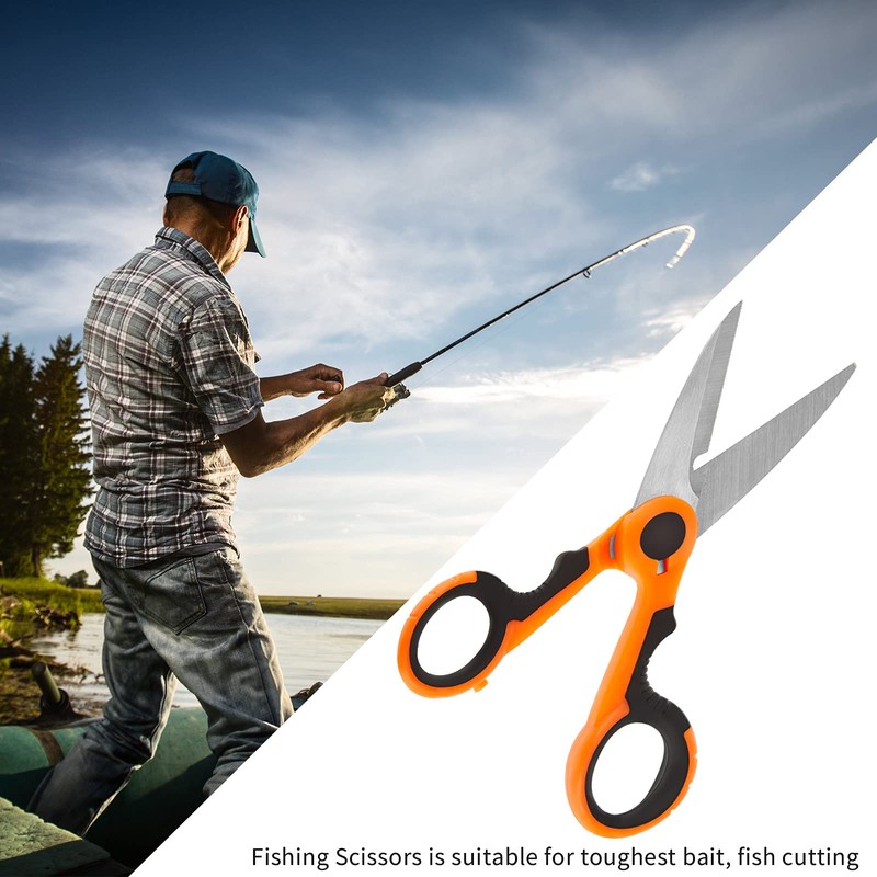 Honoson 2 Pcs 5.7" Fishing Scissors Braided Line Cutters Fishing
