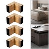 Xuthusman 4Pcs Solid Wood Furniture Legs, Wooden L-Shaped Sofa Feet